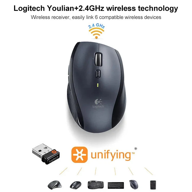 Souris laser sans fil Logitech M705 1000 DPI 2,4 GHz bimode