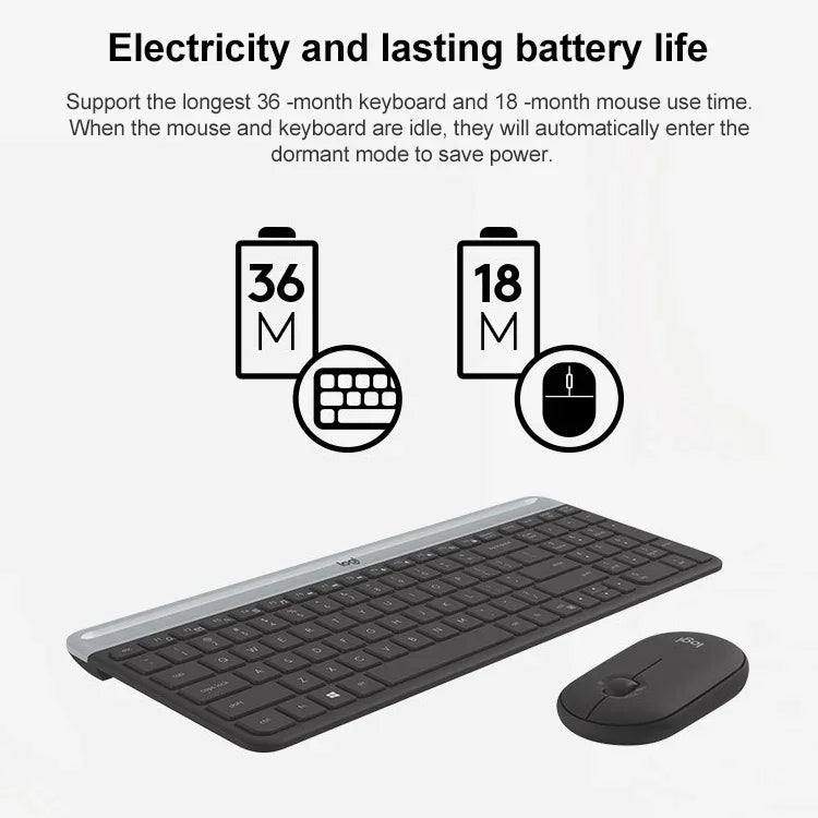 Ensemble clavier et souris sans fil silencieux Logitech MK470