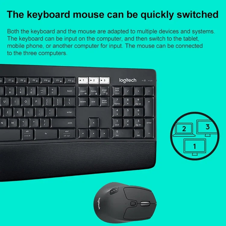Ensemble clavier-souris sans fil Bluetooth Logitech MK850