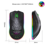 HXSJ T66 Souris Gamer sans fil programmable 7 touches avec rétroéclairage coloré, T66 (blanc)