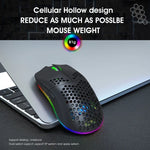 HXSJ T66 Souris Gamer sans fil programmable 7 touches avec rétroéclairage coloré, T66 (blanc)