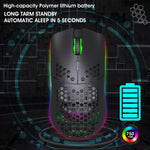 HXSJ T66 Souris Gamer sans fil programmable 7 touches avec rétroéclairage coloré, T66 (blanc)