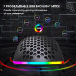 HXSJ T66 Souris Gamer sans fil programmable 7 touches avec rétroéclairage coloré, T66 (blanc)