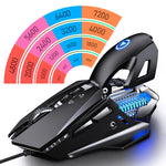 Souris filaire mécanique YINDIAO G10 7200DPI 7 modes réglables 7 touches rétroéclairées RVB en métal, Style : Version audio