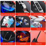 Souris filaire mécanique YINDIAO G10 7200DPI 7 modes réglables 7 touches rétroéclairées RVB en métal, Style : Version audio