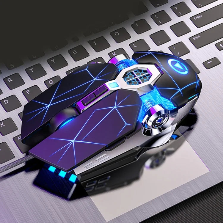 Souris de jeu mécanique filaire YINDIAO 3200DPI, 4 modes réglables, 7 touches, lumière RVB, Style : Version audio, Style : Version audio