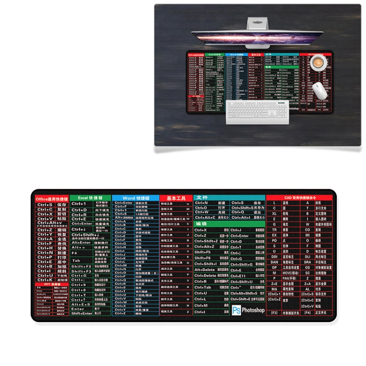 Tapis de souris en caoutchouc YINDIAO grand format antidérapant pour jeux de bureau, tapis de clavier, taille : 800x300mm (Univers), KB7660A, KB7660C, KB7660D, KB7660E, KB7660F