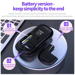 YINDIAO A2 Souris sans fil silencieuse 2,4 GHz, 1600 DPI, 3 modes réglables, alimentée par pile, version pile.