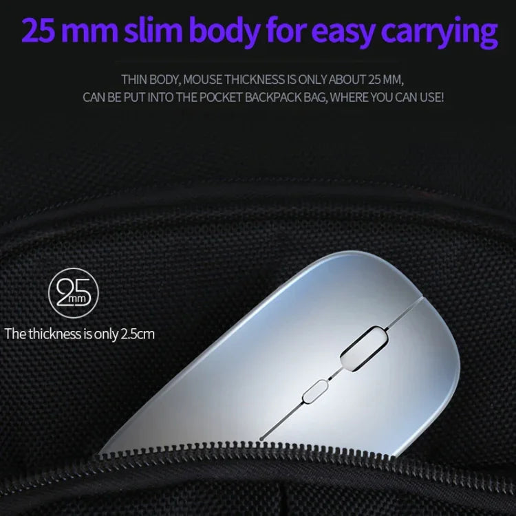 YINDIAO A2 Souris sans fil silencieuse 2,4 GHz, 1600 DPI, 3 modes réglables, alimentée par pile, version pile.