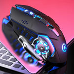 Souris de jeu sans fil YINDIAO A4 2,4 GHz 1600 DPI 3 modes réglables rechargeable silencieuse (gris argenté), noir argenté
