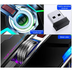 Souris de jeu sans fil YINDIAO A5 2,4 GHz 1600 DPI 3 modes réglables rechargeable lumière RVB silencieuse