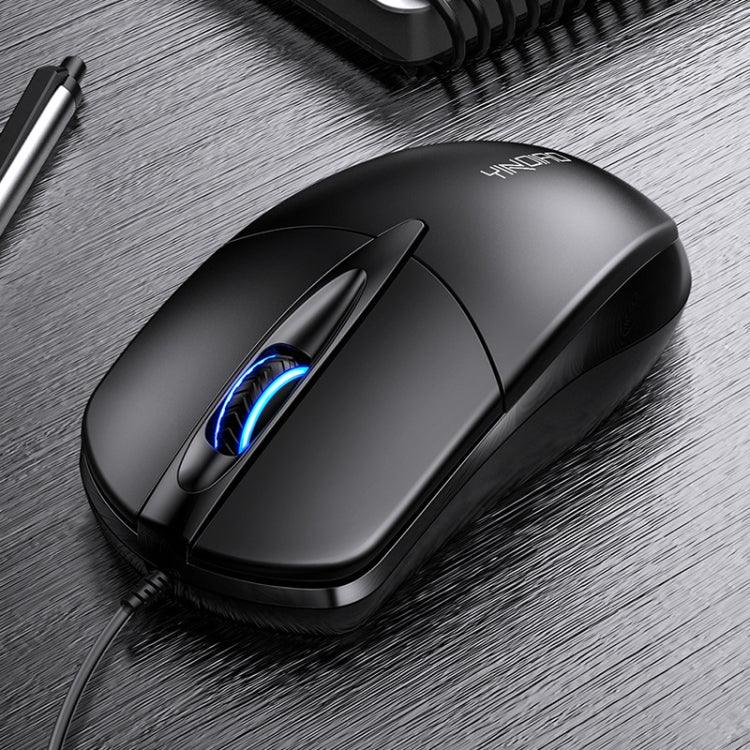 Souris filaire d'entreprise YINDIAO G2 1000 DPI à 3 boutons avec rétroéclairage RVB