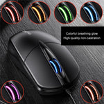 Souris filaire d'entreprise YINDIAO G2 1000 DPI à 3 boutons avec rétroéclairage RVB