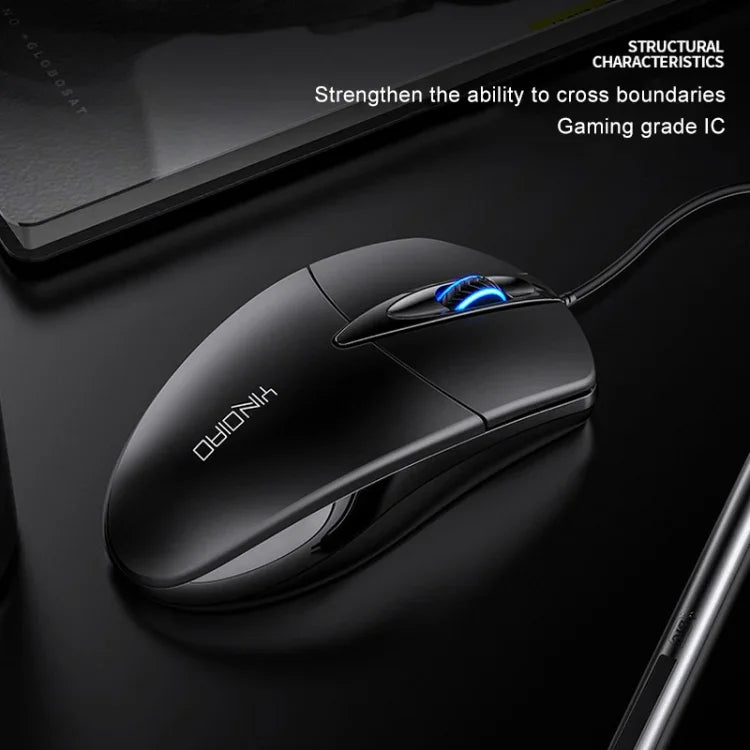 Souris filaire d'entreprise YINDIAO G2 1000 DPI à 3 boutons avec rétroéclairage RVB