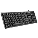 Clavier d'ordinateur filaire USB ZGB S500 à touches rondes, touches rondes (noir), touches rondes (blanc)