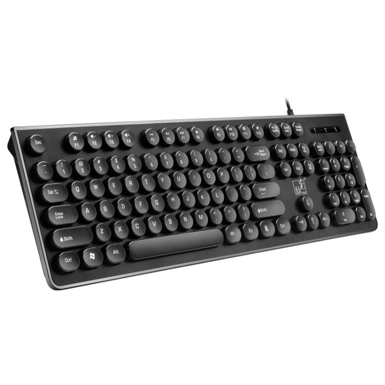 Clavier d'ordinateur filaire USB ZGB S500 à touches rondes, touches rondes (noir), touches rondes (blanc)
