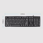 Clavier d'ordinateur filaire USB ZGB S500 à touches rondes, touches rondes (noir), touches rondes (blanc)