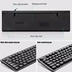 Clavier d'ordinateur filaire USB ZGB S500 à touches rondes, touches rondes (noir), touches rondes (blanc)