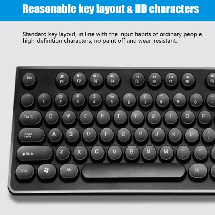 Clavier d'ordinateur filaire USB ZGB S500 à touches rondes, touches rondes (noir), touches rondes (blanc)