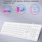 Clavier d'ordinateur filaire USB ZGB S500 à touches rondes, touches rondes (noir), touches rondes (blanc)