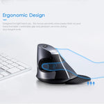 Souris verticale ergonomique sans fil DELUX M618GX, souris optique 1600 DPI, M618GX