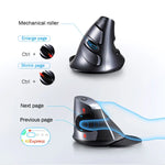 Souris verticale ergonomique sans fil DELUX M618GX, souris optique 1600 DPI, M618GX