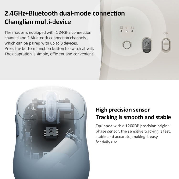 Souris ordinateur ultra-fine Xiaomi originale double mode 1200 DPI 3