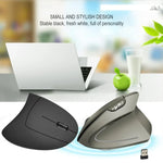 HXSJ T24 Souris verticale ergonomique sans fil 2,4 G 2 400 DPI à 6 boutons avec récepteur USB, 6 boutons T24 noir, 6 boutons T24 gris