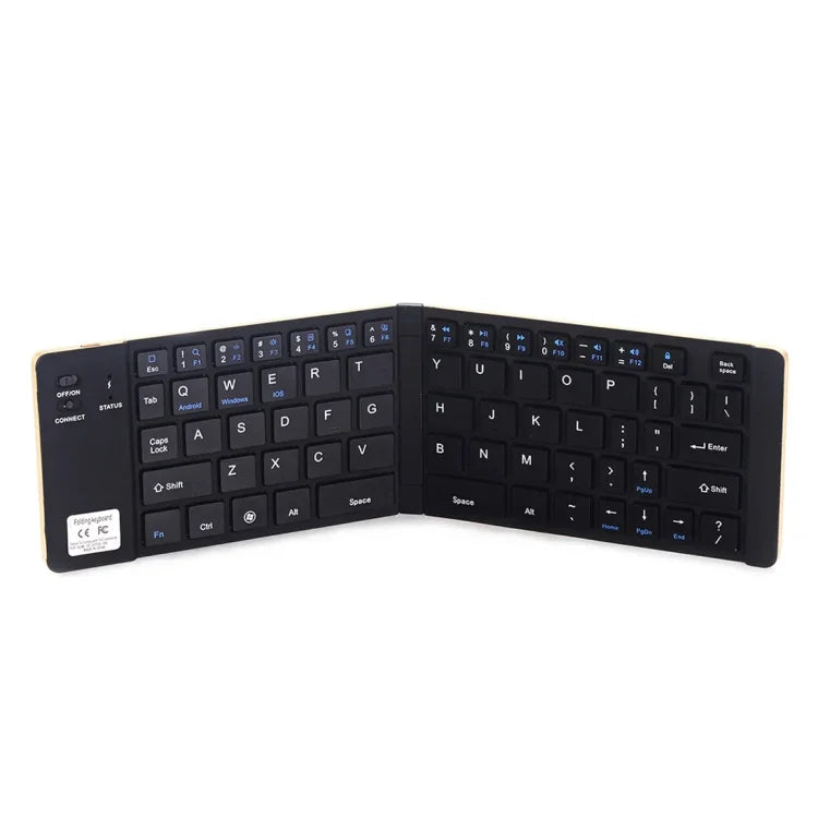 Clavier Bluetooth V3.0 pliable ultra-mince GK228, avec support intégré, compatible Android / iOS / Windows, GK228 (Noir), GK228 (Or)
