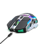 ZERODATE T30 Souris Optique sans Fil RVB Rétroéclairée, 2.4GHz 2400DPI, Trois Vitesses Réglables, T30 Blanc