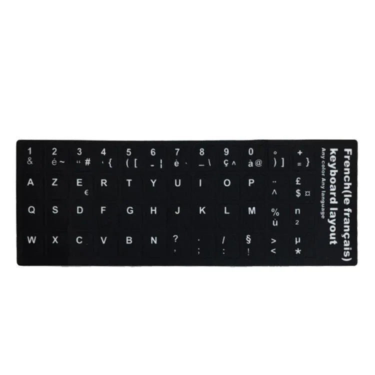 Autocollant de disposition de clavier d'apprentissage du français pour clavier d'ordinateur portable / de bureau, français