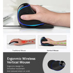 DELUX M618 Plus Souris optique filaire version bleue Souris verticale ergonomique 1600 DPI, 1600 DPI filaire