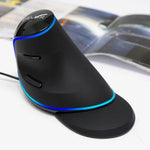 DELUX M618 Plus Souris optique filaire version bleue Souris verticale ergonomique 1600 DPI, 1600 DPI filaire