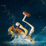 Moulinet de pêche YUMOSHI à roulements à billes, poignée à bascule, bobine rotative, EF1000, EF2000, EF3000, EF4000, EF5000, EF6000, EF7000, EF8000