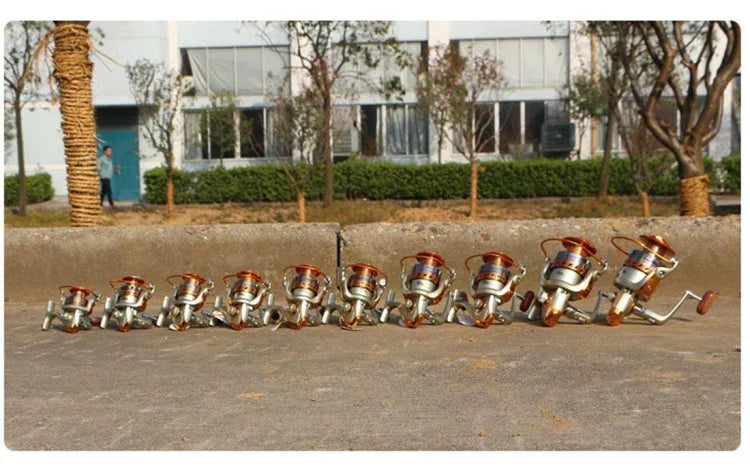Moulinet de pêche YUMOSHI à roulements à billes, poignée à bascule, bobine rotative, EF1000, EF2000, EF3000, EF4000, EF5000, EF6000, EF7000, EF8000