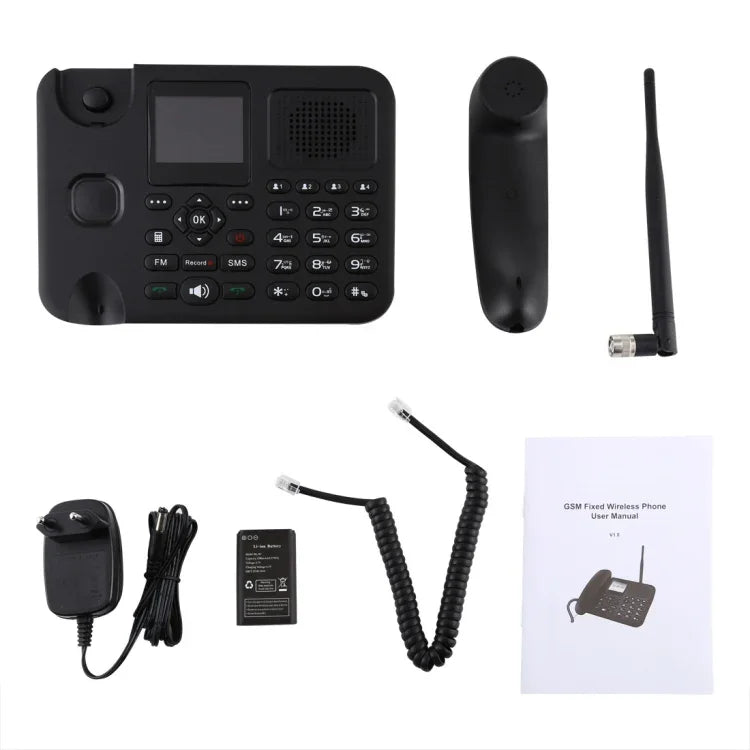 Téléphone professionnel GSM sans fil fixe à écran TFT 2,4 pouces ZT9000, quadribande : GSM 850/900/1800/1900 MHz