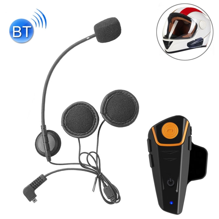 Casque interphone Bluetooth V3.0 2.4GHz BT-S2 simple pour casque de moto, réponse automatique, support FM, interphone jusqu'à 1000m, BT-S2 simple