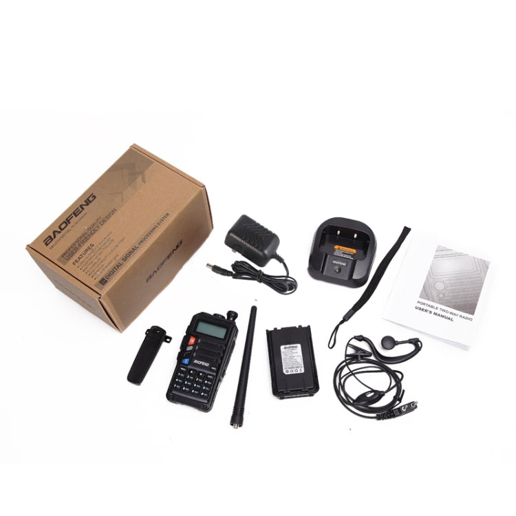 Talkie-walkie portable Baofeng BF-UV5R Plus S9 FM, prise US, noir, rouge, argent