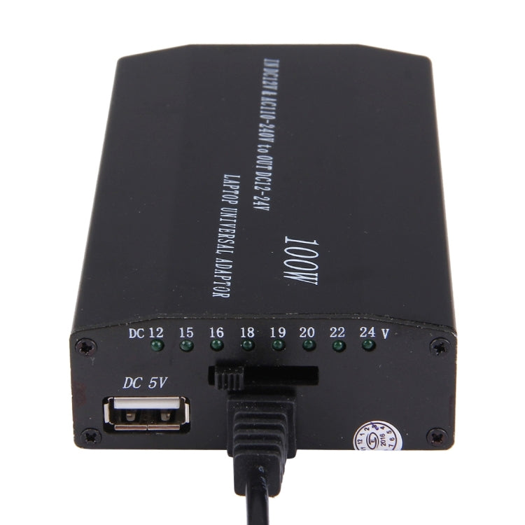 Chargeur universel 100W pour ordinateur portable avec chargeur voiture, adaptateur secteur, 8 adaptateurs d'alimentation et 1 port USB pour Samsung, Sony, Asus, Acer, IBM, HP, DELL, prises UK, AU, EU, UK