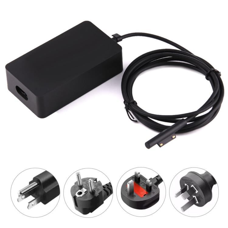 Chargeur secteur original 15V 4A pour Microsoft Surface Book / Pro 4 / Pro 3, 65W 4A