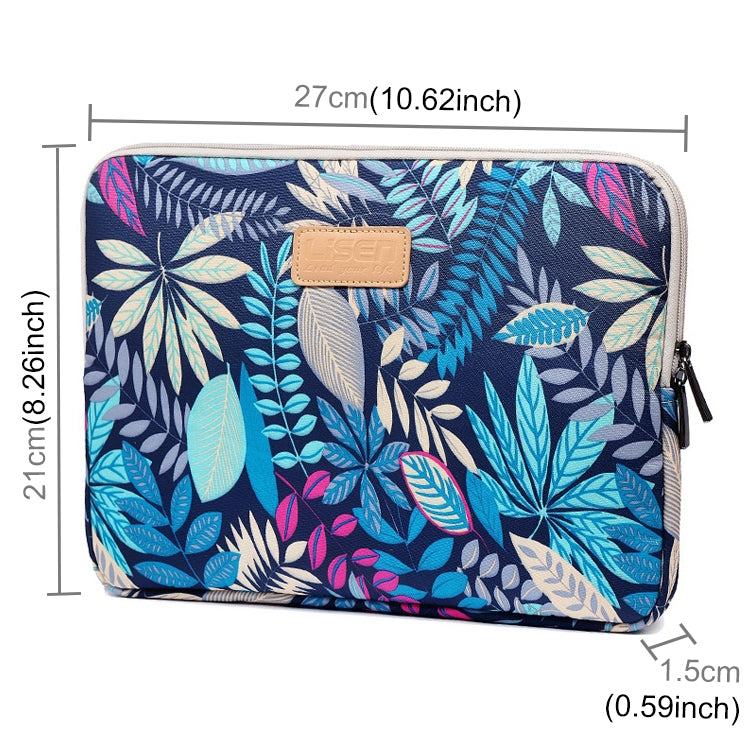 Housse Lisen 10 pouces à manches, sacoche zippée Feuilles colorées pour iPad Air 2, iPad Air, iPad 4, iPad New, Galaxy Tab A 10.1, Lenovo Yoga 10.1 pouces, Microsoft Surface Pro 10.6, ordinateurs portables / tablettes 10 pouces et moins, 10 pouces