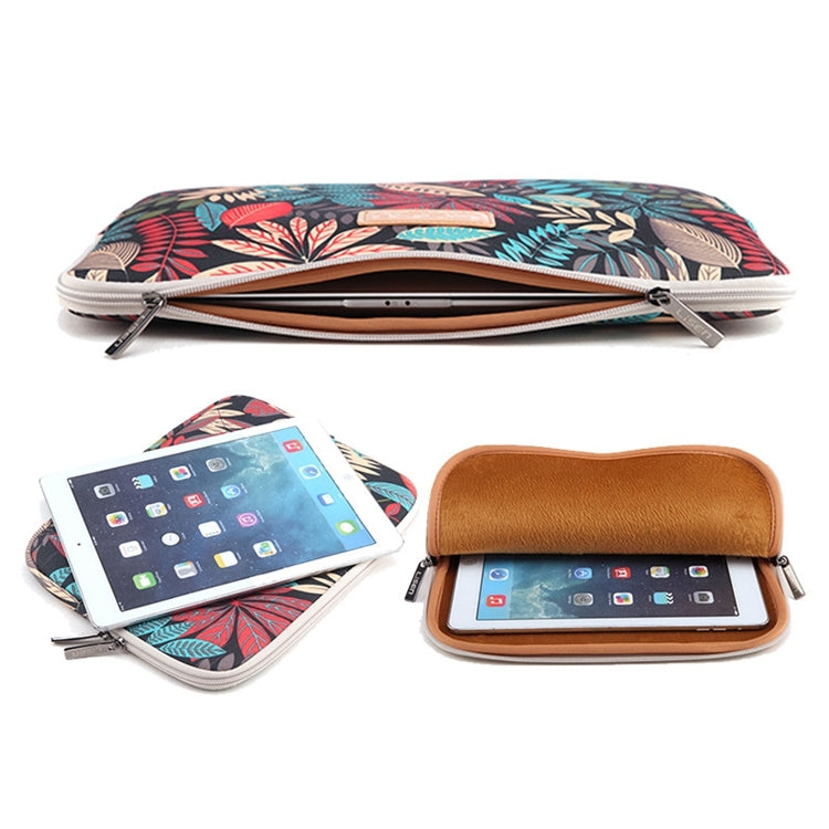 Housse Lisen 10 pouces à manches, sacoche zippée Feuilles colorées pour iPad Air 2, iPad Air, iPad 4, iPad New, Galaxy Tab A 10.1, Lenovo Yoga 10.1 pouces, Microsoft Surface Pro 10.6, ordinateurs portables / tablettes 10 pouces et moins, 10 pouces
