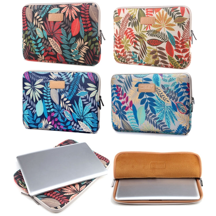 Housse Lisen 14 pouces à manches, sacoche zippée Feuilles colorées pour Macbook, Samsung, Lenovo, Sony, DELL Alienware, CHUWI, ASUS, HP, ordinateurs portables 14 pouces et moins, 14 pouces