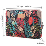 Housse à manches sacoche zippée Feuilles colorées pour Macbook, Samsung, Lenovo, Sony, DELL Alienware, CHUWI, ASUS, HP, ordinateurs portables 15,6 pouces et moins, 15 pouces