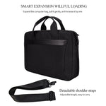 Sacoche portable imperméable en tissu Oxford DJ06, résistante à l'usure, extensible pour ordinateurs portables 13,3 pouces, avec bandoulière détachable, 13,3 pouces
