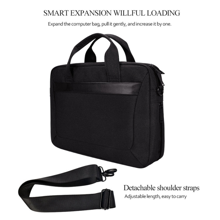 Sacoche portable imperméable en tissu Oxford DJ06, résistante à l'usure, extensible pour ordinateurs portables 13,3 pouces, avec bandoulière détachable, 13,3 pouces