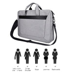 Sacoche portable imperméable en tissu Oxford DJ06, résistante à l'usure, extensible pour ordinateurs portables 13,3 pouces, avec bandoulière détachable, 13,3 pouces