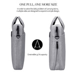 Sac pour ordinateur portable portable extensible en tissu Oxford imperméable et résistant à l'usure DJ06 pour ordinateurs portables de 15,4 pouces, avec bandoulière détachable, 15,4 pouces