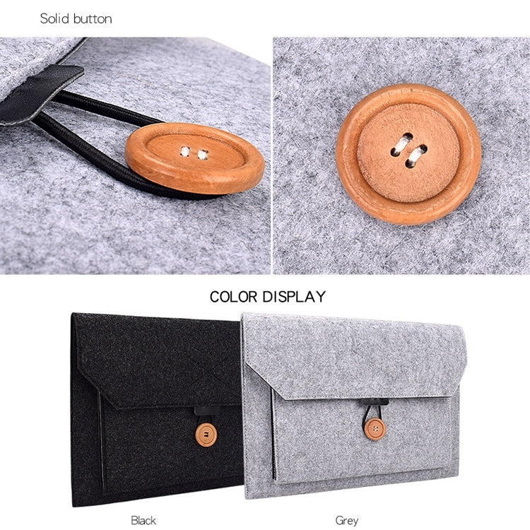 Sac intérieur en feutre multi-usage avec bouton pour ordinateur portable 12,5 pouces, 12,5 pouces