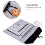 Sac intérieur en feutre multi-usage avec bouton pour ordinateur portable 12,5 pouces, 12,5 pouces